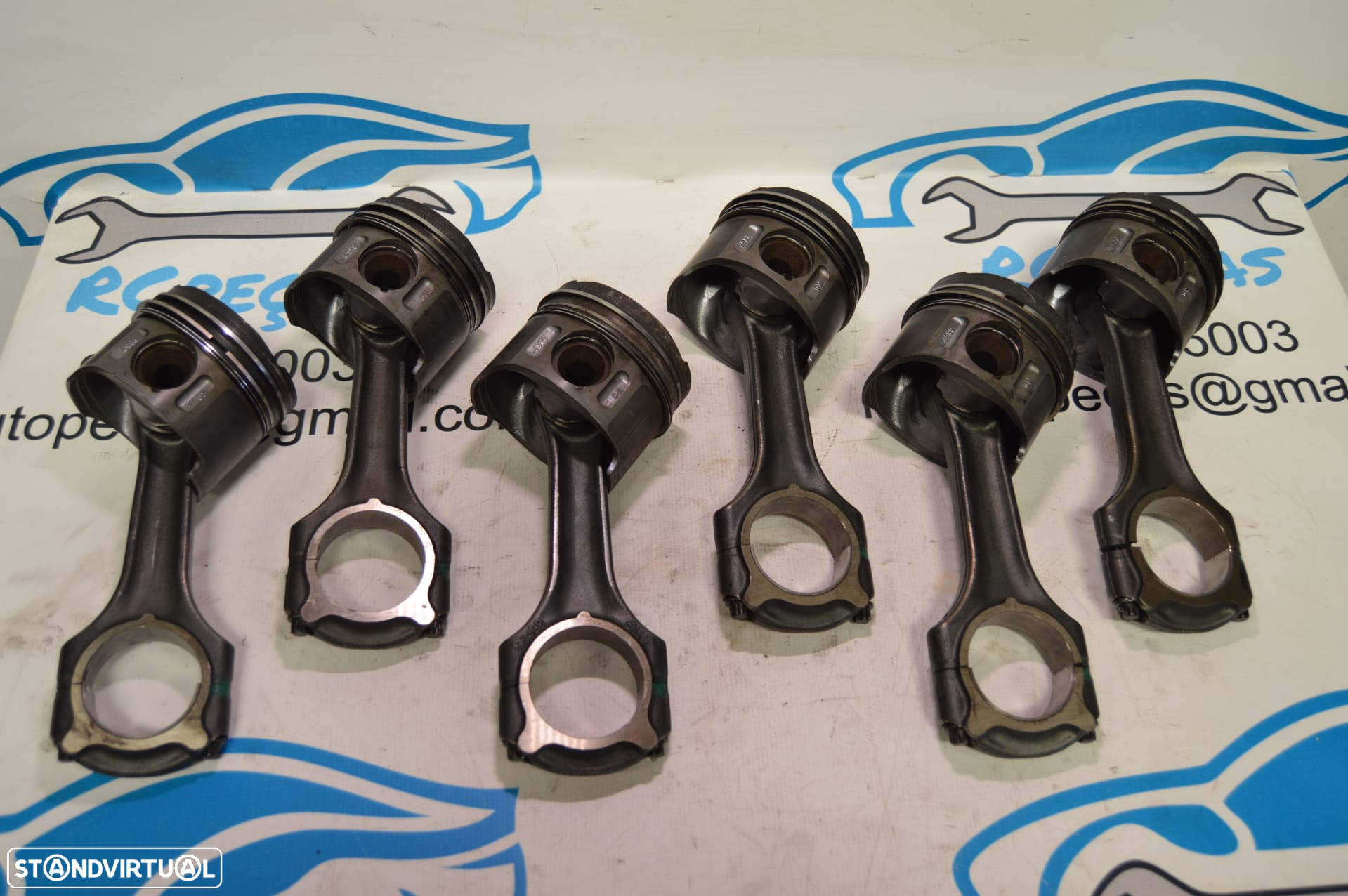 PISTÃO PISTÕES PISTON PISTONS BIELA BIELAS MOTOR OM602982 602982 MERCEDES BENZ CLASS S W220 S320 CDI 197CV OM602982 602982 - 3