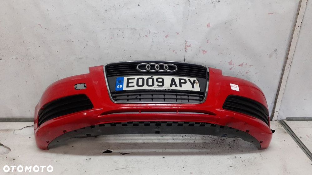* ZDERZAK PRZÓD PRZEDNI DO AUDI A3 8P DRUGI LIFT 2 FL CZERWONY LY3J SZPACHEL, MALOWANY - 1