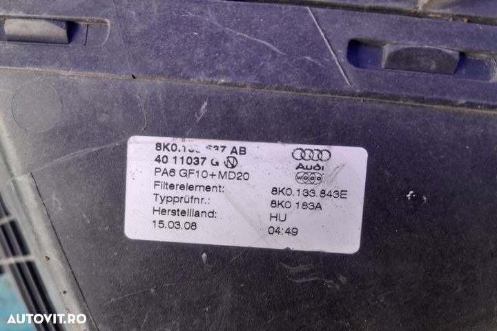 Carcasa filtru aer 8K0133843E - 1.8 TSI 8K0133843E - 1.8 TSI Audi A4 - 3