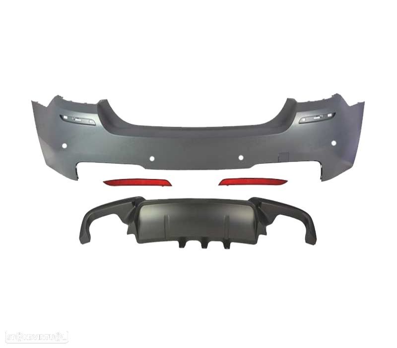 PARA-CHOQUES TRASEIRO BMW F10 10-13 LOOK M PDC - 2