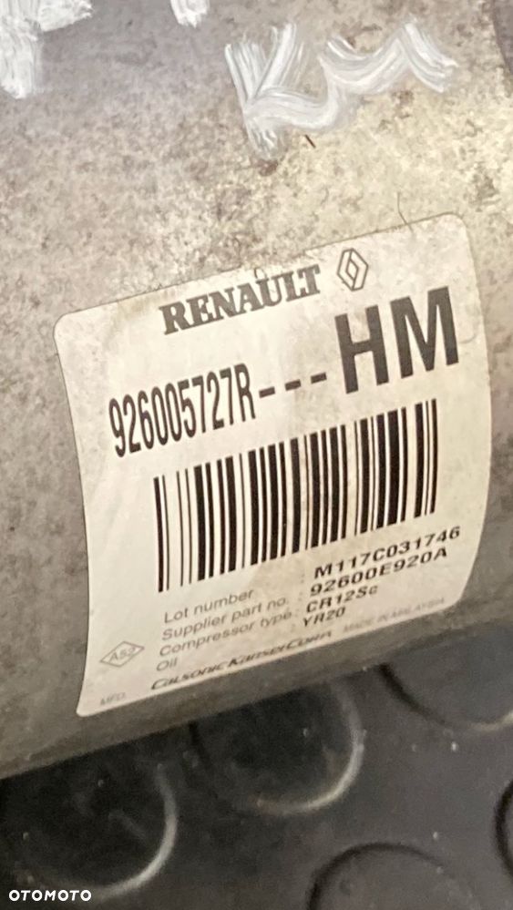 DACIA DUSTER 1 I II 2 DOKKER LODGY POMPA KOMPRESOR SPRĘŻARKA KLIMATYZACJI 1.2 TCE 1.6 SCE 926005727R - 5