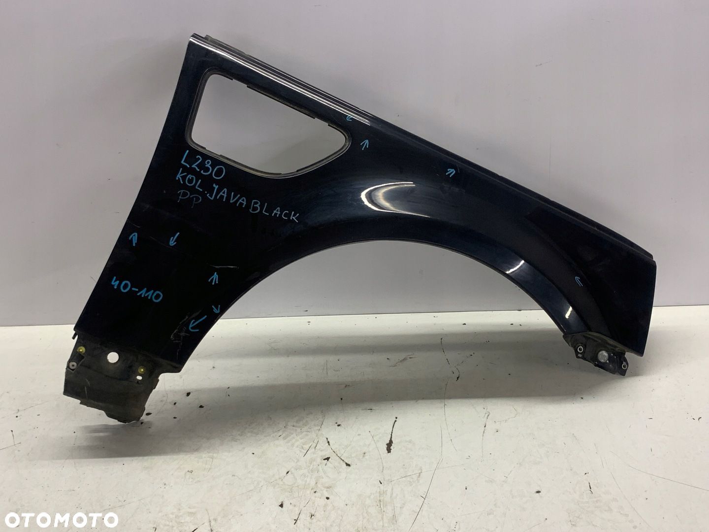 BŁOTNIK PRAWY PRZÓD RANGE ROVER SPORT I L320 KOL. JAVABLACK 05-13 LAK ORG - 1