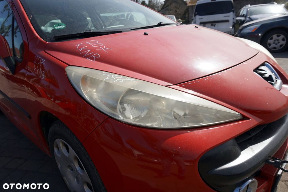 MASKA ZDERZAK BŁOTNIKI LAMPY 207  KKNB  PEUGEOT 2006-2009 CZERWONY PRZÓD KOMPLETNY - 23