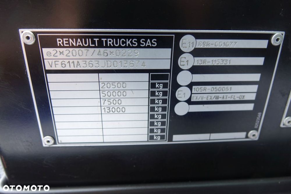 Renault GAMA T440 / EURO 6 / STANDARD / ADR / AUTOMAT / KLIMATYZACJA POSTOJOWA / SILNIK 13L - 30