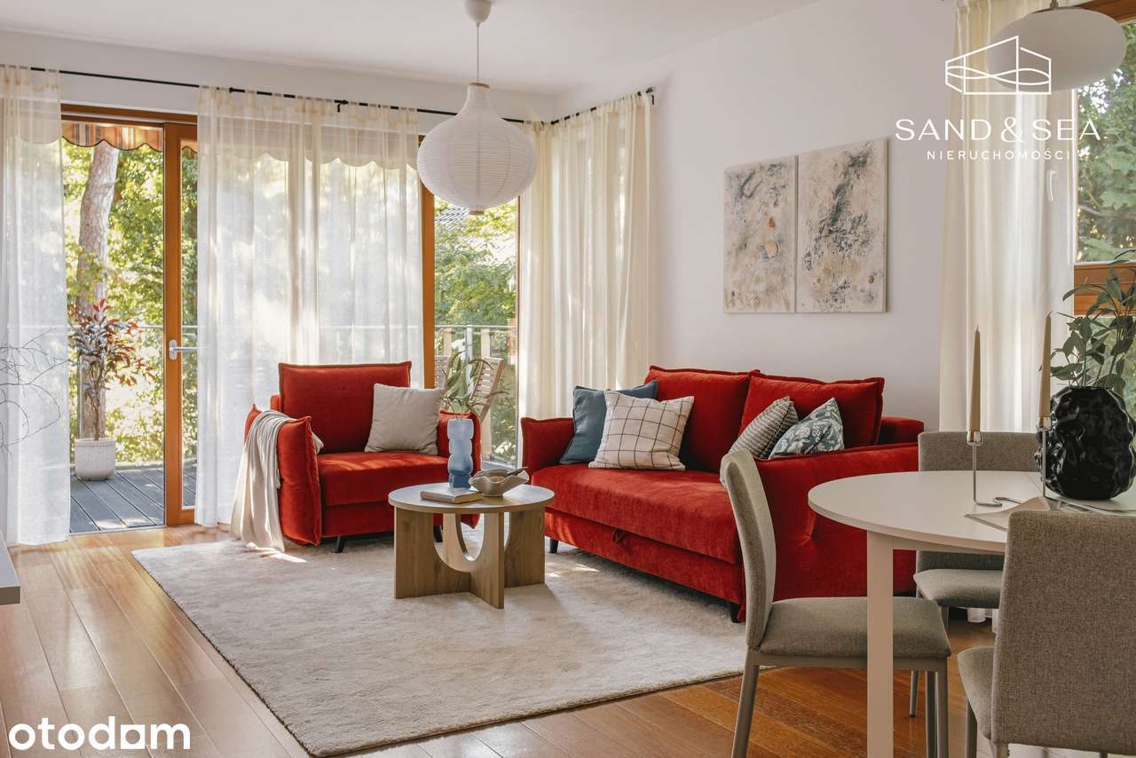 Okazja! Apartament z tarasem tuż przy plaży | 2 sypialnie | Zieleń