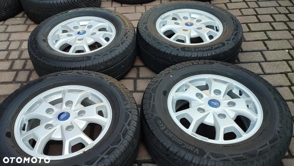 Koła Letnie Felgi Aluminiowe Oryg. Ford Transit 5x160 Et60 Continental 235/65/16 C 2022r 6,5-8mm Bdb  Starogard Gdański - Wysyłka - 1