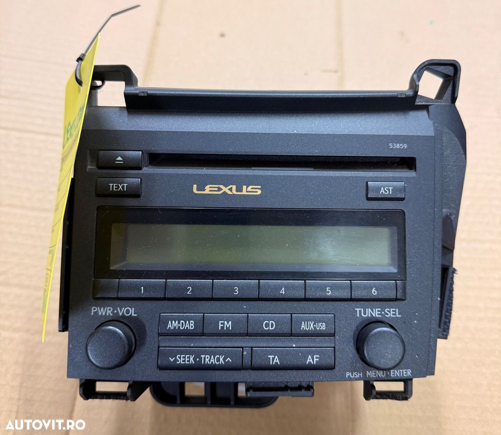 Cd player, radio LEXUS CT200H an 2011-2017 cod 86120-76140 in stare foarte buna - 1
