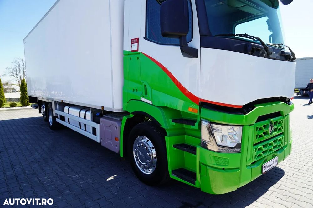 Renault T 430 / 6x2 / REFRIGERAT -9 M / UNITATE CARRIER SUPRA 1250 / platformă elevatoare / oblon rulant / punte de ridicare / direcție - 8