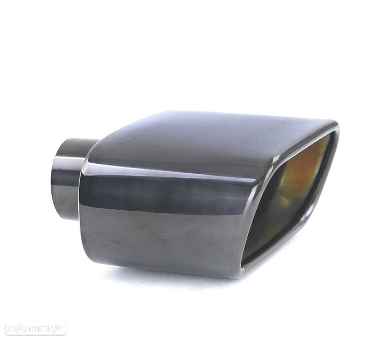 PONTEIRA DE ESCAPE UNIVERSAL EM INOX PRETO - 3