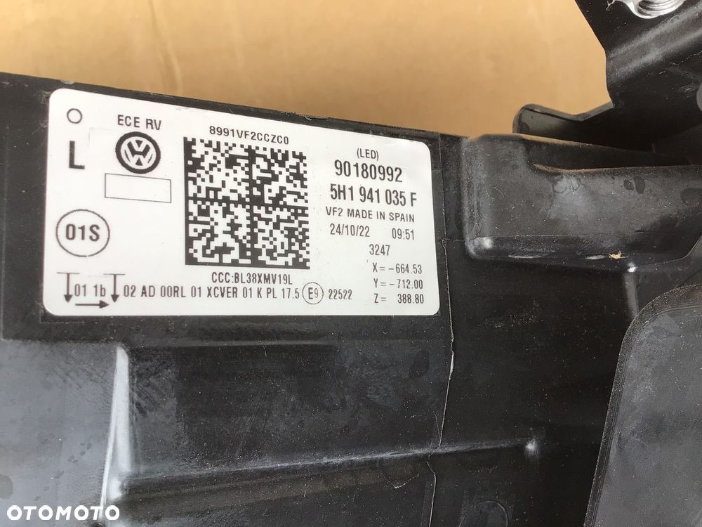 Lampa przednia lewa VW golf Vlll 8 5H1 Full Led - 8