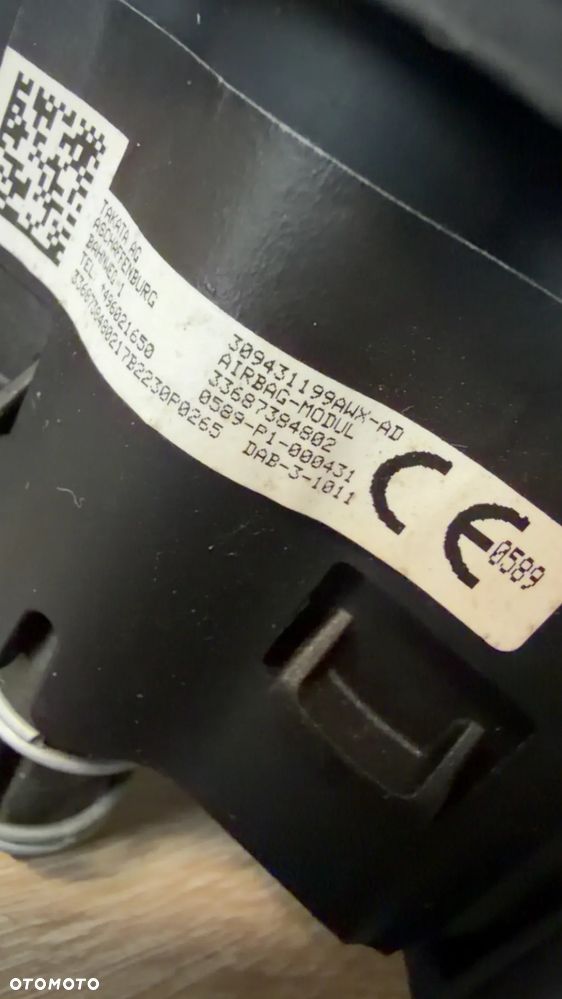 BMW X1 F48 PODUSZKA AIRBAG KIEROWCY 6873848 - 3