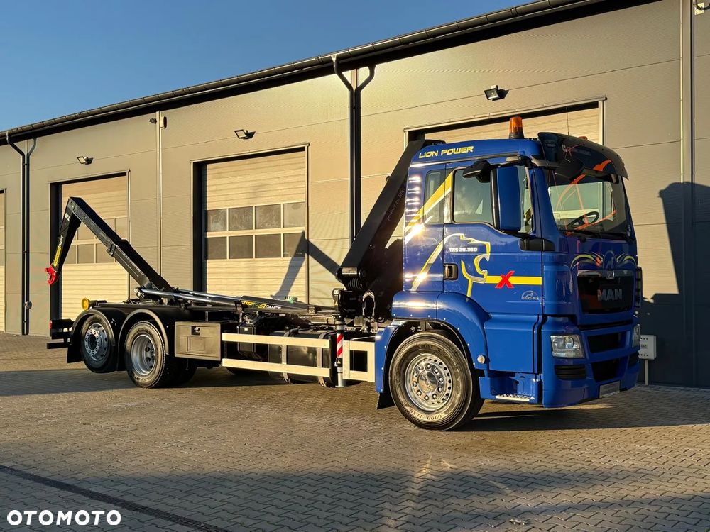 MAN TGS TGX TGM 26.360 // hakowiec // żuraw HMF 1420 K2 // 6x2 kipper crane kran żuraw dźwig - 21