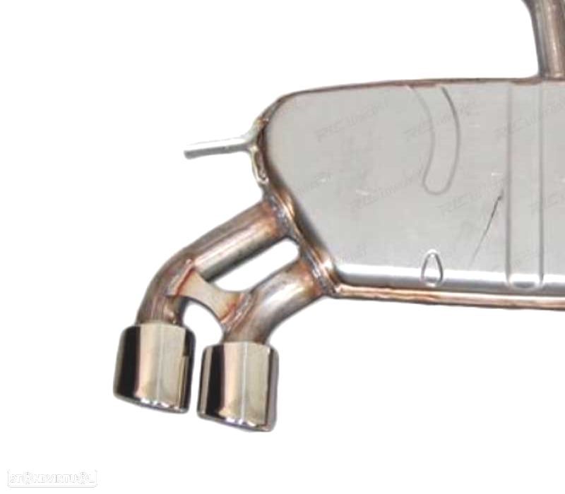 LINHA DE ESCAPE VOLKSWAGEN VW GOLF 7 LOOK R20 CROMADO - 2