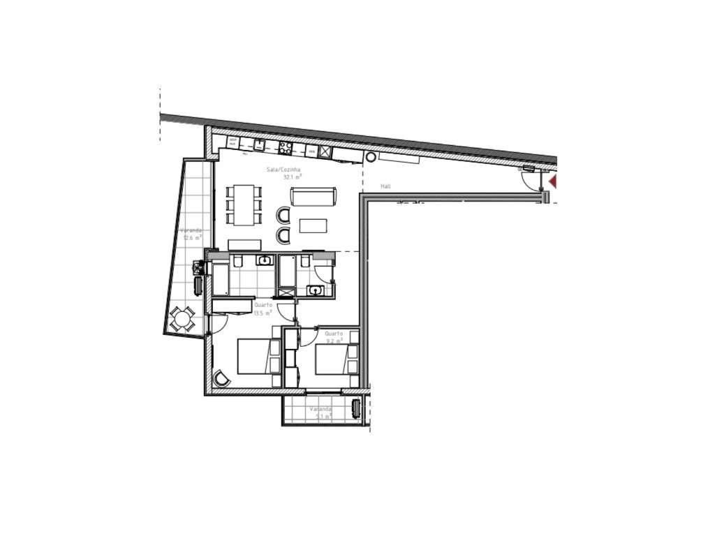 Apartamento T2 centro de Gaia com garagem - Grande imagem: 3/11