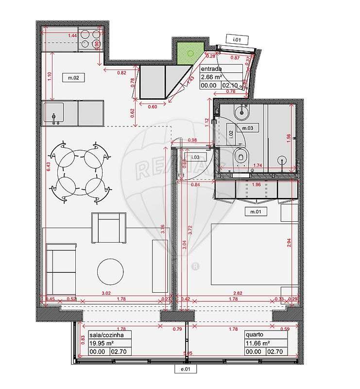 Apartamento T1 para arrendamento - Grande imagem: 2/15