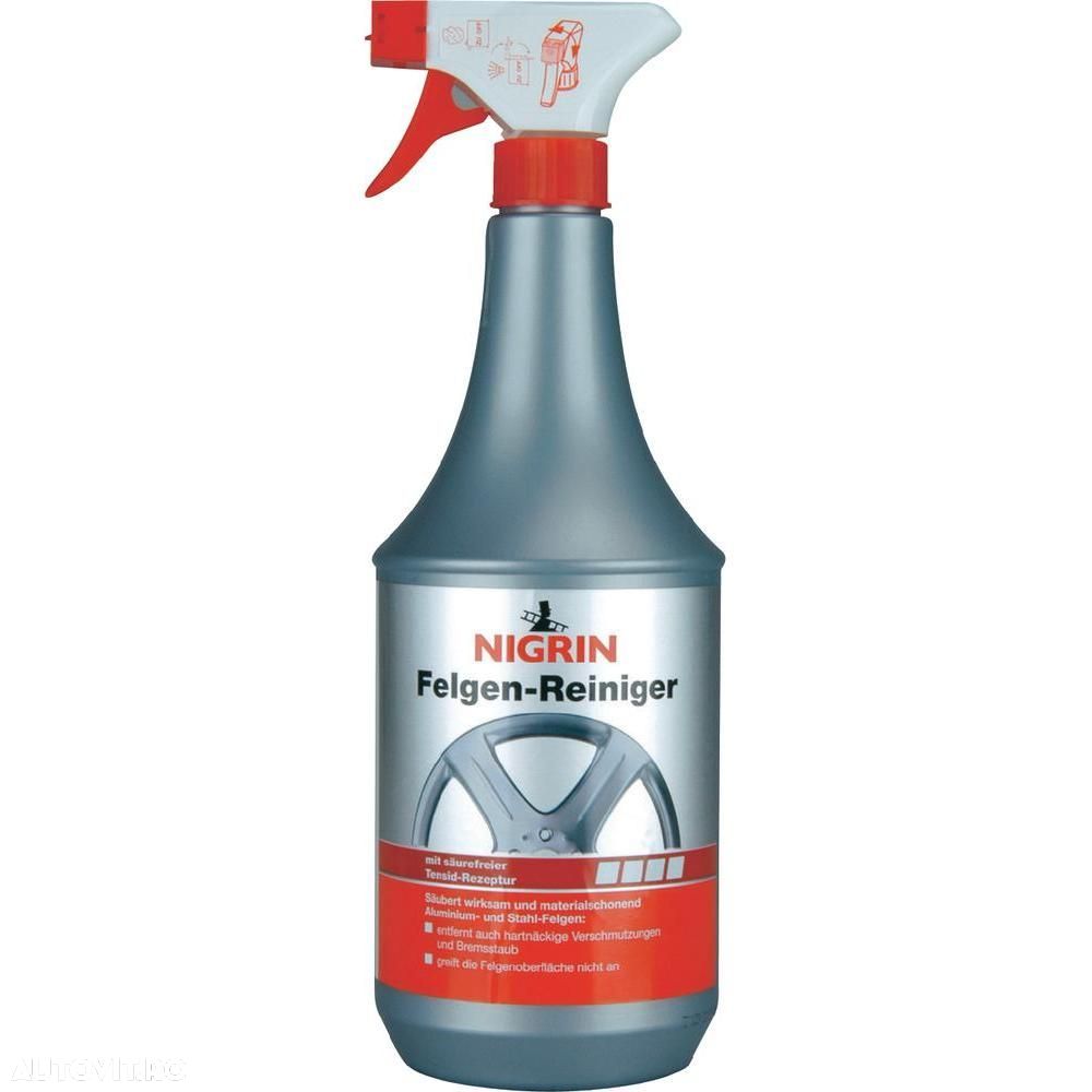 Solutie curatat jante aluminiu Nigrin 1 litru, cu pulverizator - 1