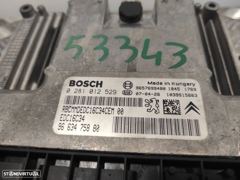 CENTRALINA MOTOR UCE PEUGEOT 207 2007 -9663475880 - 2