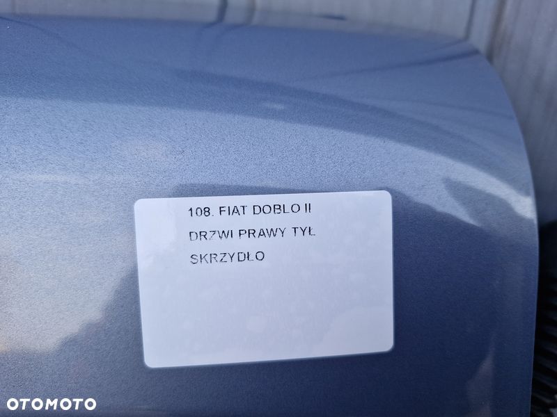 fiat doblo ii 2 drzwi prawy tył skrzydło skrzydełkowe - 2