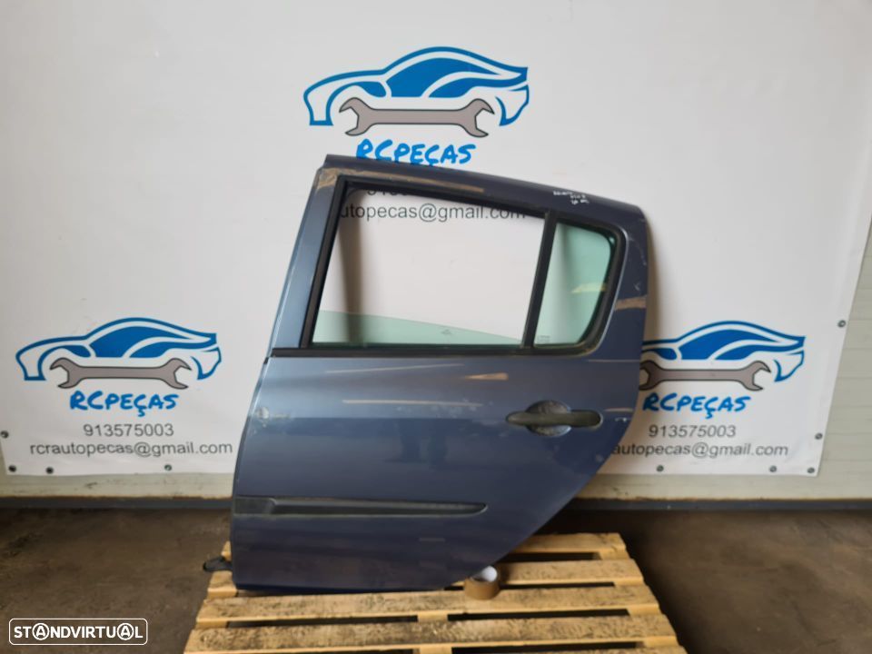 - PORTA TRASEIRA TRÁS ESQUERDA RENAULT CLIO III 3 MK3 FECHO ELEVADOR MOTOR PUXADOR VIDRO - 1