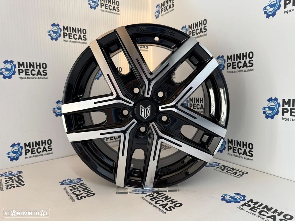Jantes Fox WX5 em 16x6.5 (5x118) Preto Polido - 8