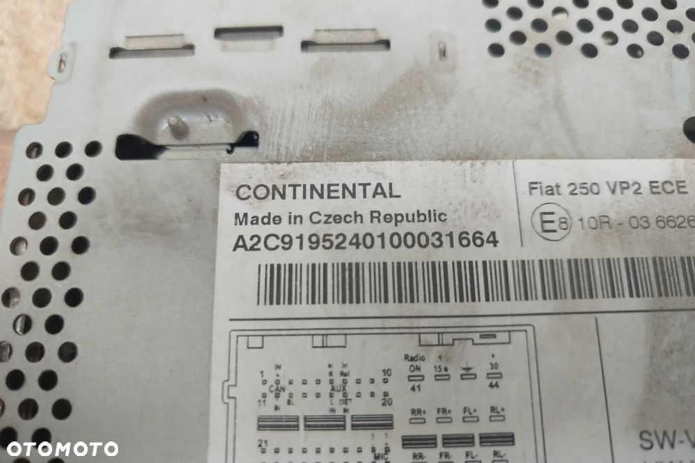 RADIO odtwarzacz CD BlueTooth VP2 Continental 07355857910 do FIAT Ducato III Lift 11-22r BOXER JUMPER, GRA, brak kodu - 8