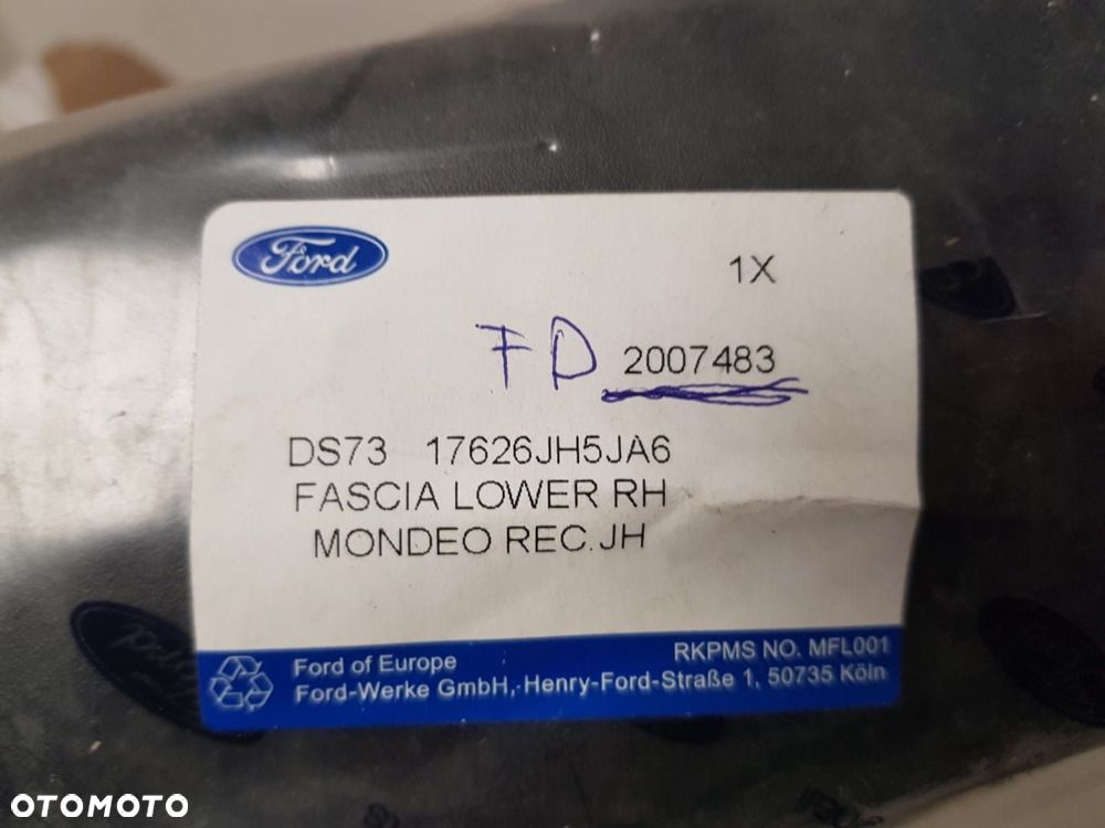 FABRYCZNIE NOWA ORYGINALNA LISTWA ZDERZAKA PRZEDNIEGO PRAWA DOLNA FORD MONDEO MK5 5 V 15-22 PRZÓD - 5