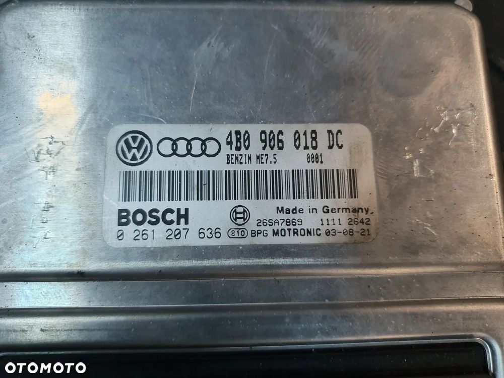 Sterownik silnika Audi A4 S4 B6 8E 8H 4B0906018DC  0261207636 + WTYCZKI INSTALACJA - 2