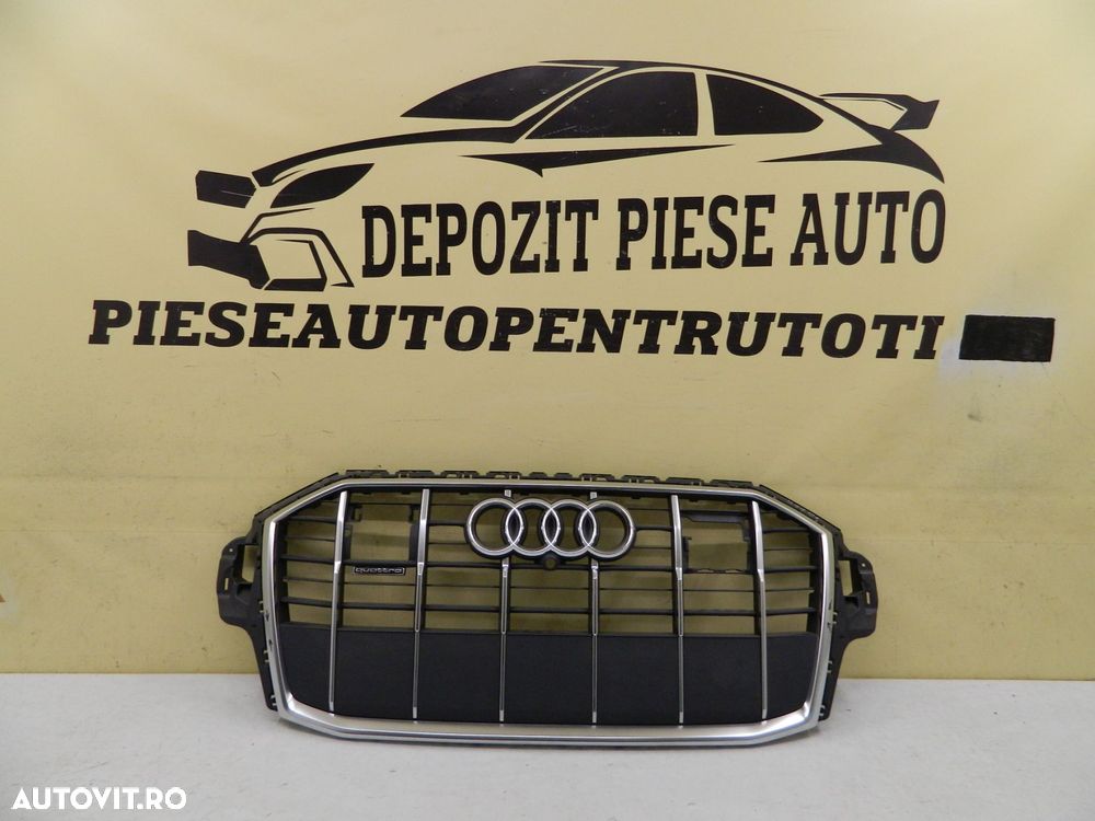 Grila radiator Audi Q7 4M S-Line facelift,  2019, 2020, 2021, 2022, 2023, cod origine 4M0853651AJ. - 2