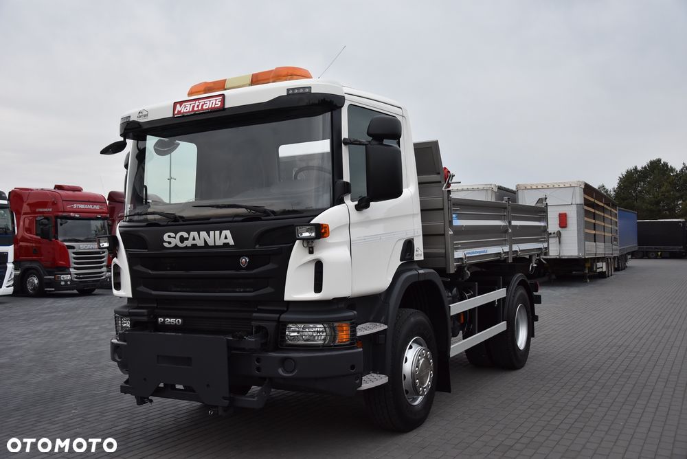 Scania P250 WERSJA OFFROAD / WYWROTKA 3-STRONNA / BLOKADA MOSTU / TYŁ RESOER / P.NOWA / 18 TYŚ KM PRZEBIEGU! / SALON PL / - 1