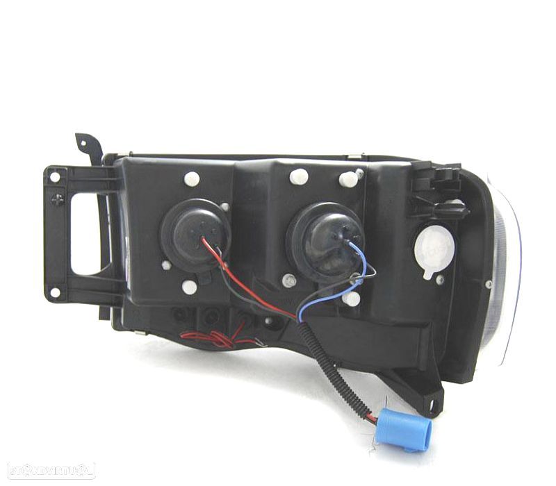 CONJUNTO DE FARÓIS PARA DODGE RAM 02-06 TUBE LIGHT PRETO - 4