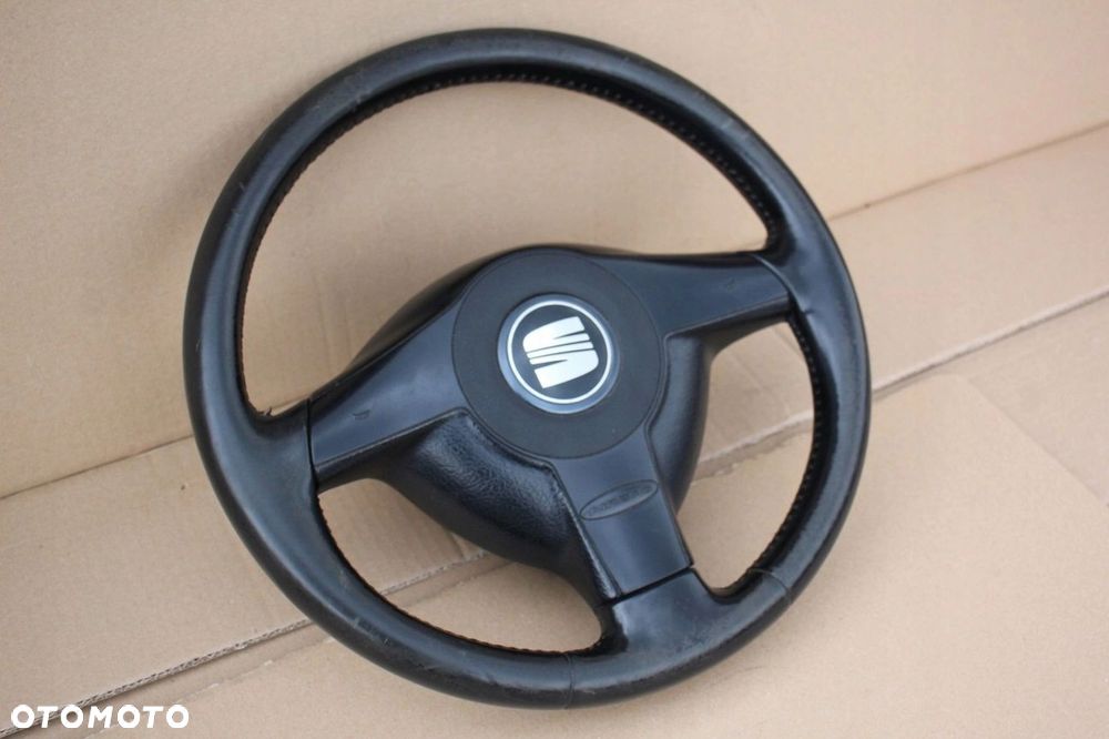 Kierownica Seat Leon I Toledo II oryginalna z poduszką skóra TPO SPORT - 1