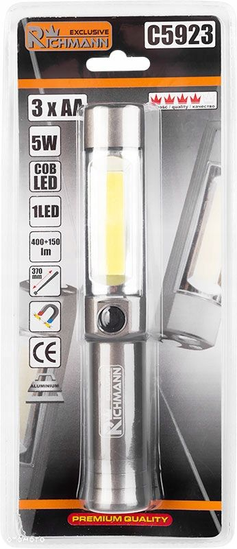 LAMPA WARSZTATOWA LATARKA 5W1LED CHWYTAK RICHMANN - 10