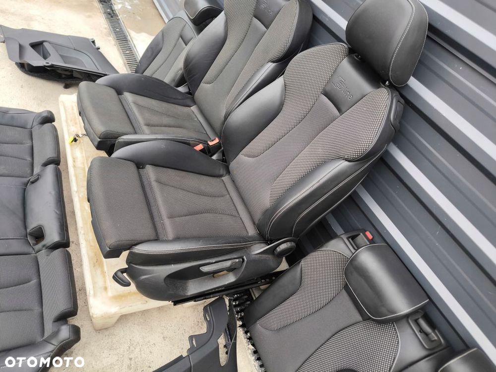 FOTEL FOTELE KOMPLET AUDI A3 8V 3-DRZWI SKÓRA+MATERIAŁ S LINE *2 ! - 9
