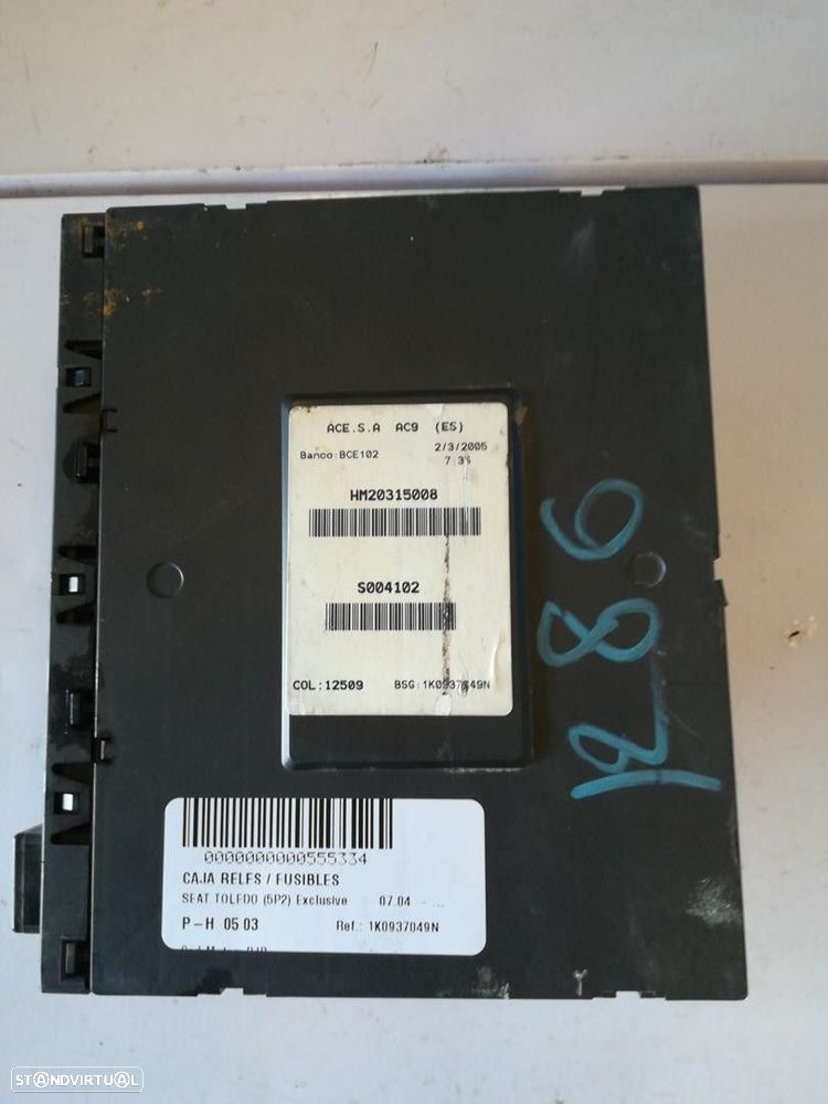 CAIXA RELÉS / FUSÍVEIS SEAT ALTEA 2005 -1K0937049N - 4