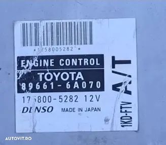 Calculator motor ECU Denso cod: 89661-6a070, 175800-5282 compatibil cu: toyota land cruiser prado 3,0d d-4d j120 ( 09.2002-12.2010 ) 1kd-ftv - 2