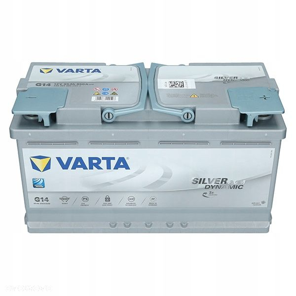 Akumulator Varta AGM G14 12V 95Ah 850A L5 StartStop P - 26,4 kg - 2