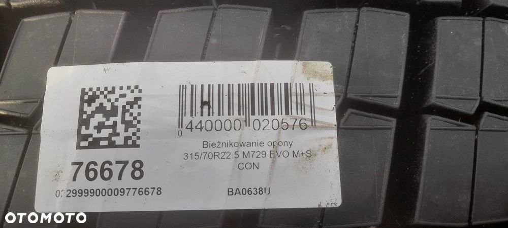 opony Bandag/Bridgestone M729   315/70R22,5 - 4