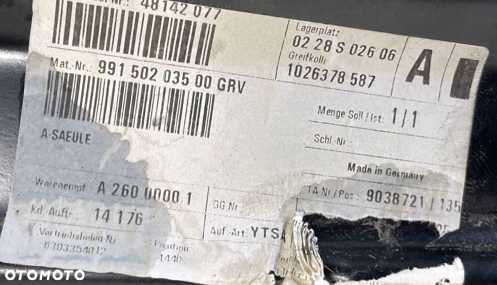$ PORSCHE 991 911 WZMOCNIENIE SŁUPKA A LEWE - 12