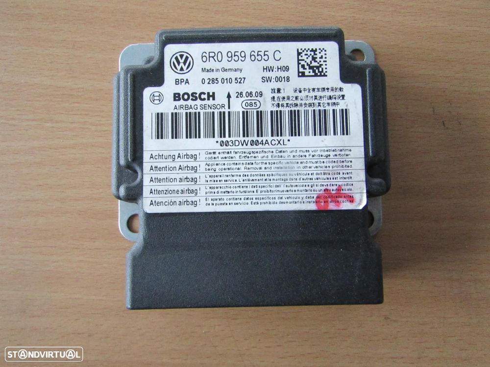 Centralina de airbags SEAT IBIZA ano 2009 ref. 6R0 959 655 C - 2
