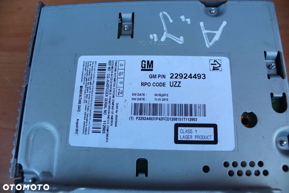 RADIO + WYŚWIETLACZ + PANEL OPEL ASTRA J CD400 - 4