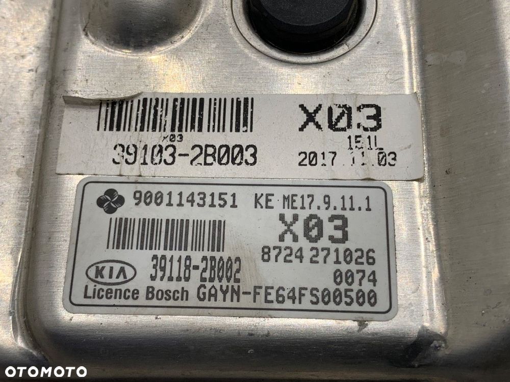 KOMPUTER SILNIKA  KIA VENGA (YN) 2010 - 2022 1.4 CVVT 66 kW [90 KM] benzyna 2010 - 2022 39103-2B003 - 4