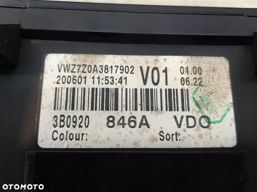 Licznik VW PASSAT B5 2.5 TDI 149KM 2000-2005 LIFT VDO 3B0920846A - 5