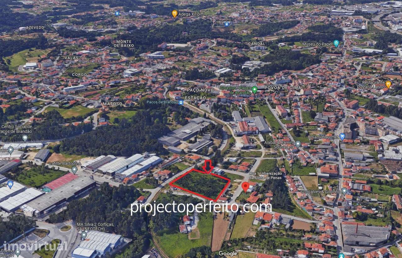 Lote de Terreno  Venda em Paços de Brandão,Santa Maria da Feira - Grande imagem: 2/3