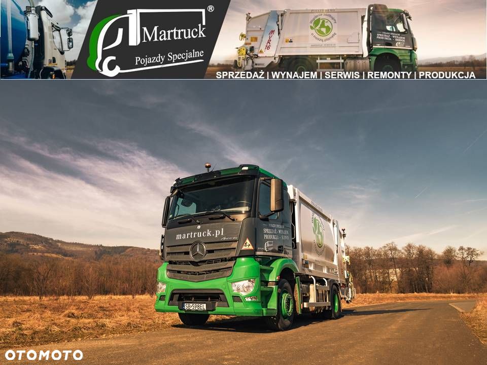 Mercedes-Benz Antos 4x2  śmieciarka, 1 komorowa 16 m3, ZABUDOWA 2022,  serwis, gwarancja, sprzedaż/wynajem - 4