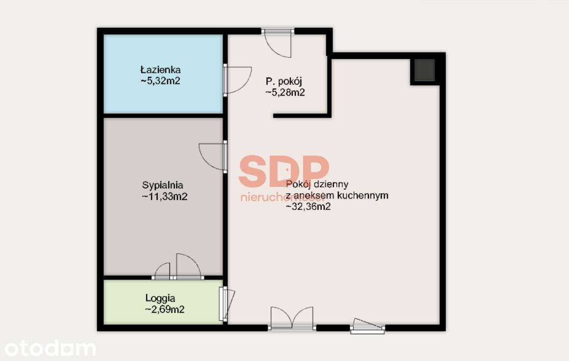 2- pokojowe mieszkanie przy Sky Tower, w nowej inwestycji