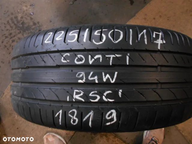 OPONA POJEDYNKA 225/50R17 CONTINENTAL CONTI SPORT CONTACT 5 SSR RSC DOT 1819 8MM - 1
