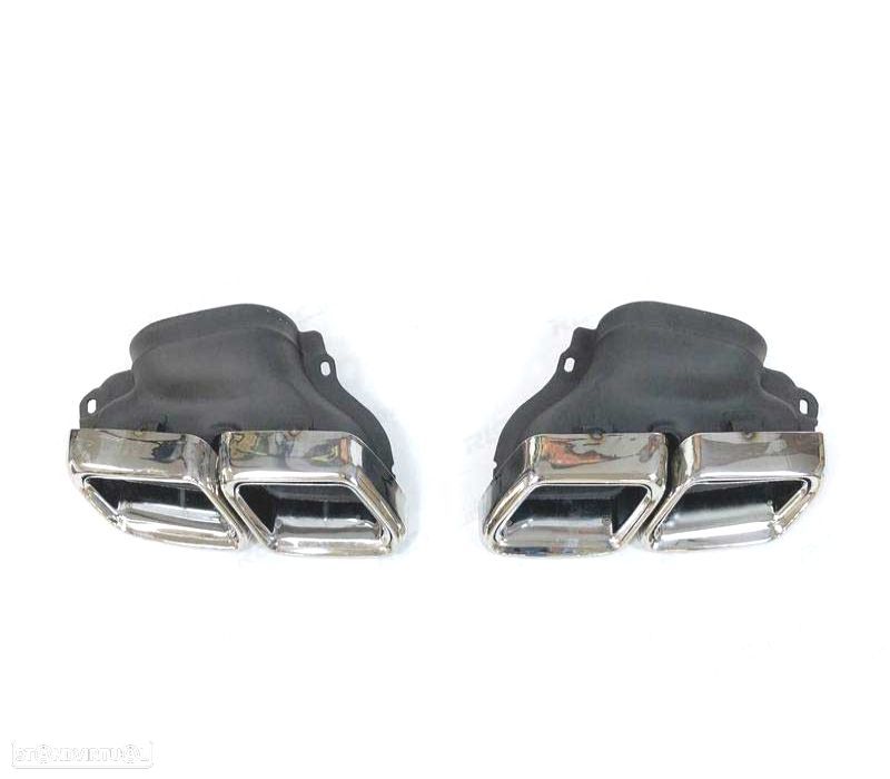 PONTEIRA DE ESCAPE MERCEDES CLASSE E W212 14-15 CROMADO - 2