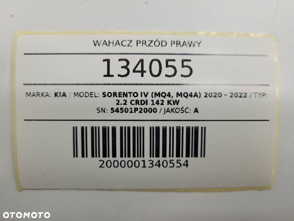 WAHACZ PRZÓD PRZEDNI PRAWY KIA SORENTO IV 2.2 CRDI 54501P2000 - 10