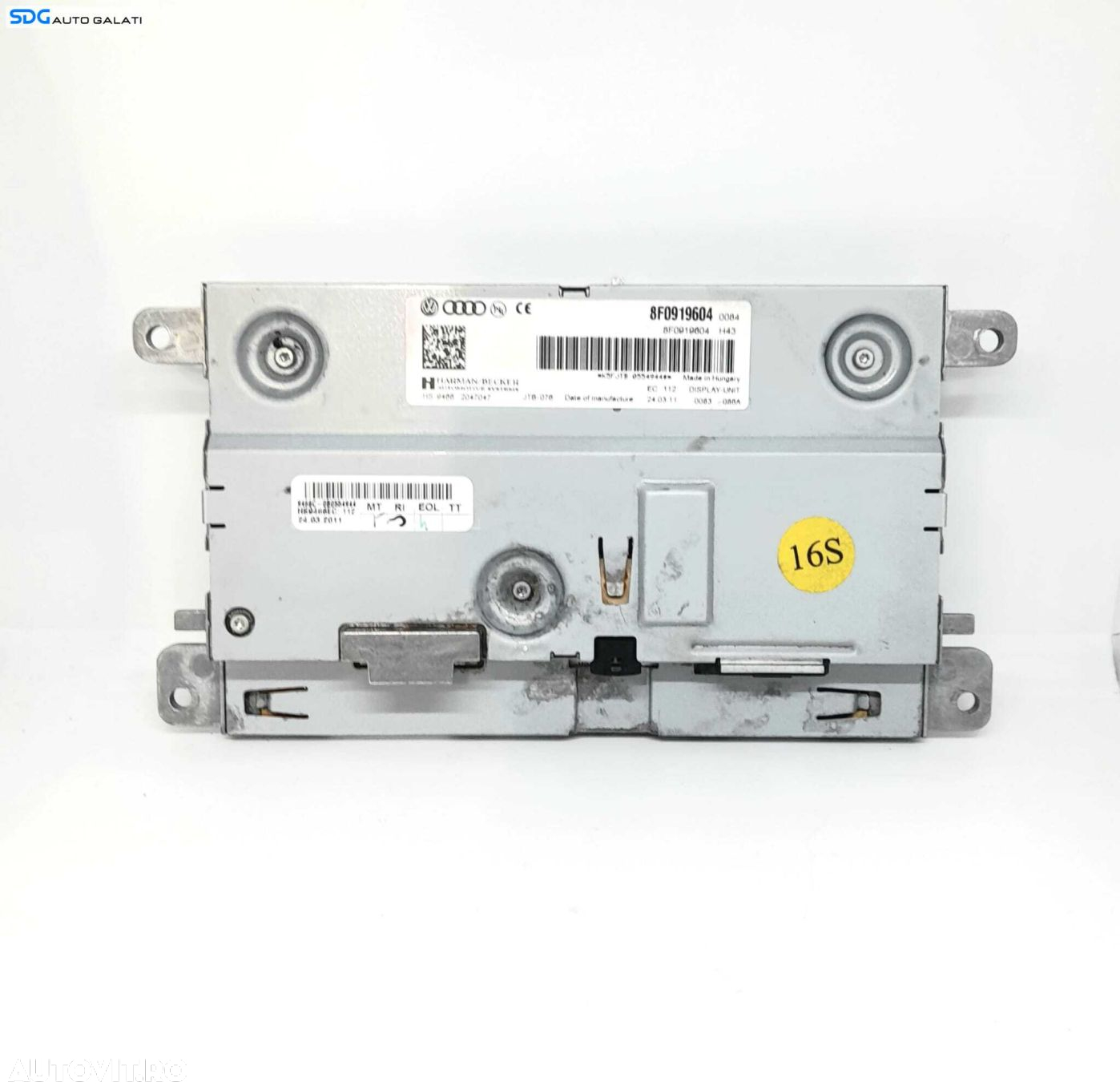 Ecran Display Navigatie MMI Audi A4 B8 2008 - 2016 Cod 8F0919604 [N0463] - 2