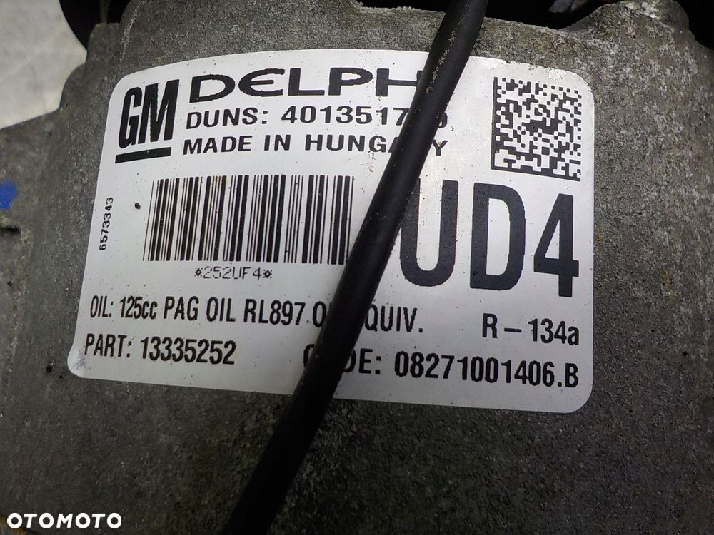 OPEL ASTRA 2.0 CDTI SPRĘŻARKA KLIMATYZACJI 13335252 UD4 - 2